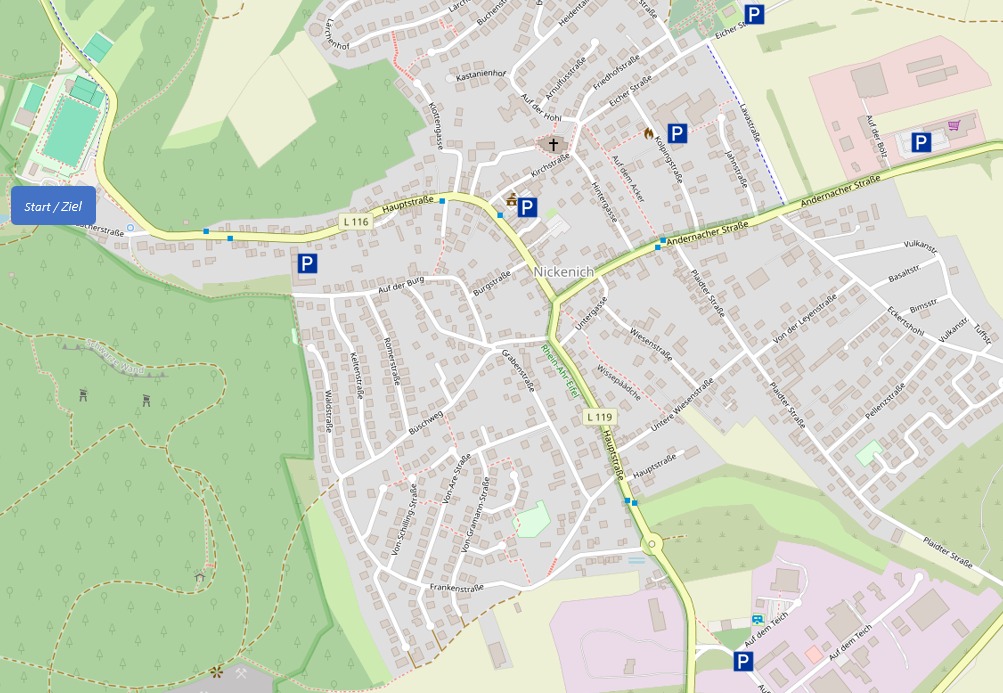 Karte Nickenich
